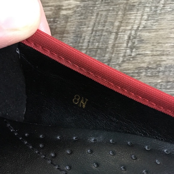 Vaneli Red Suede Multi Color Rhinestone Flats- 8N - Picture 7 of 8